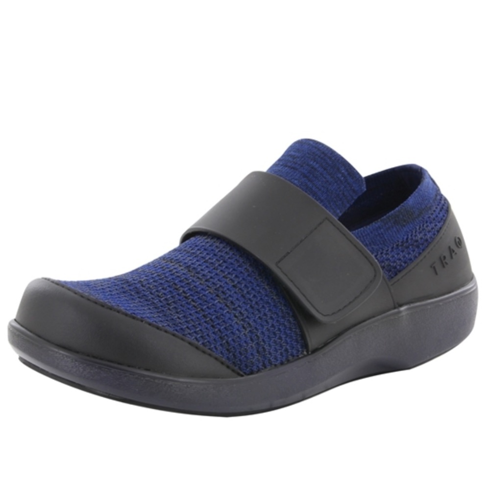 ALEGRIA blue and black Qwik Traq knit sneakers 39